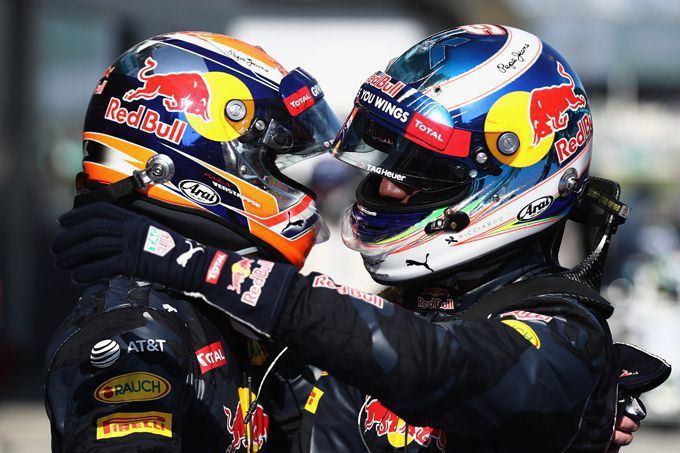 Red Bull Racing F1 Daniel Ricciardo en Max Verstappen