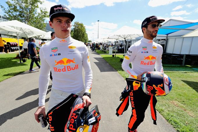 Formule 1 Max Verstappen en Daniel Ricciardo