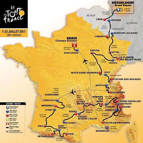 Tour de France route 2017