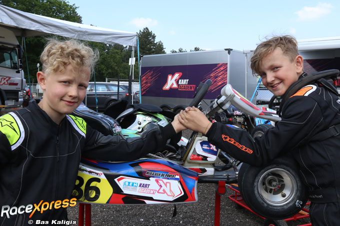 Broertjes Mika en Ralph van de Pavert Kart Academy