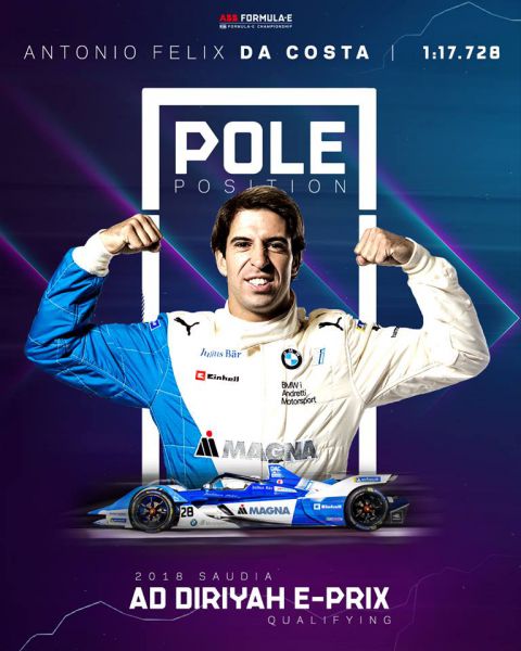 Felix da Costa pole-position Formula E