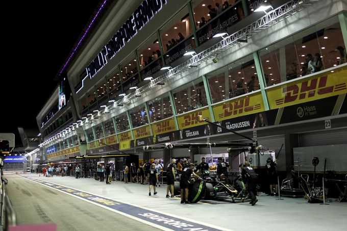 Haas F1 pitstop Singapore