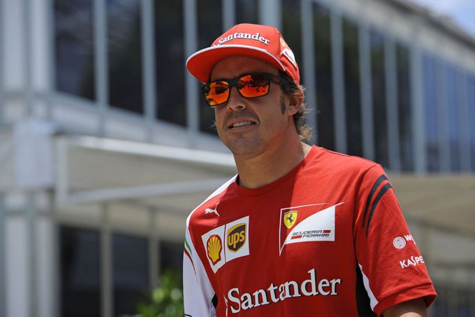 Fernando Alonso portret F1 Ferrari