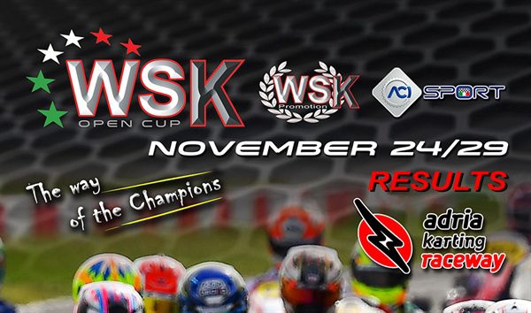 Results 2020 WSK Open Cup Race 1 and 2 Adria Karting Raceway Italy