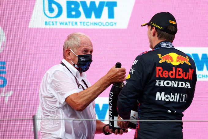 Max Verstappen en Helmut Mark Red Bull Racing F1