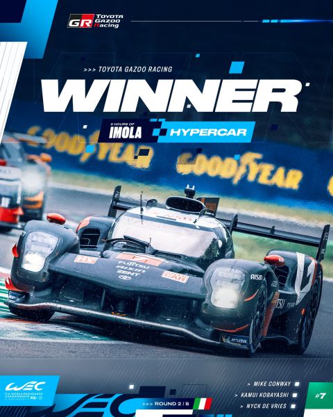Nyck de Vries overwinning FIA WEC 6 Hours of Imola foto 5 event poster