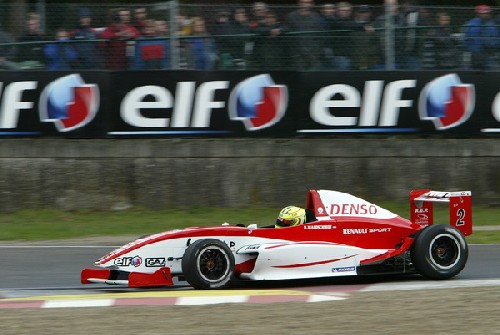 Henki Waldschmidt tijdens zijn race op Imola