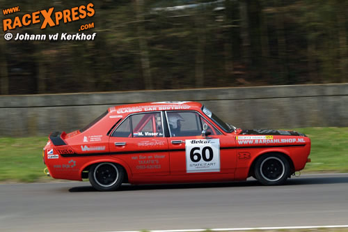 Maurice Visser in actie met de Hillman Avenger Tiger uit 1973