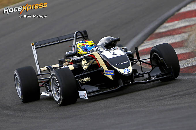 Indy Dontje tijdens de Masters of F3 2014 op Circuit Park Zandvoort