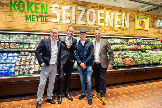 Jumbo Foodmarkt Groningen Frits van Eerd, Max Verstappen, Anrico Maat, Paul Papo