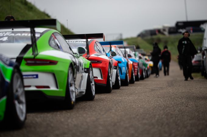 Porsche GT3 Cup Challenge Benelux rijtje achterkant
