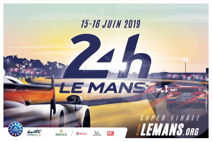 poster voor de 24 uur van Le Mans 2019 is onthuld