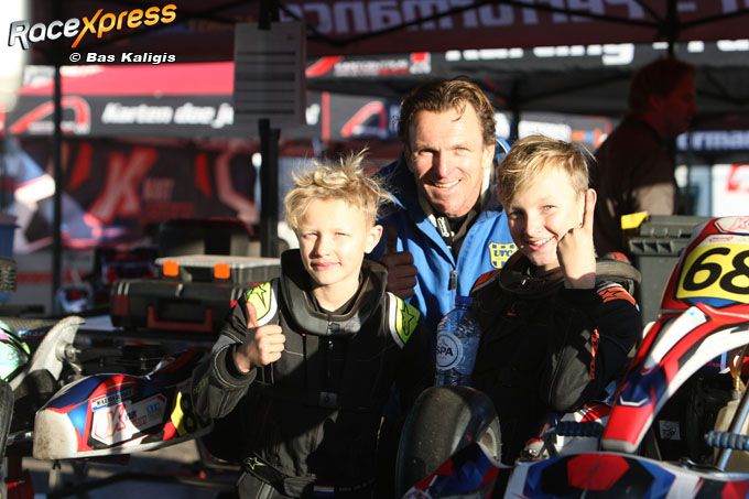 Mika en Ralph met vader Ben van de Pavert