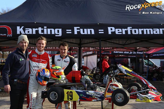 Ricardo Romkema, Milan Dontje en Mats van den Brand testten onlangs de Rookie 4 Shift