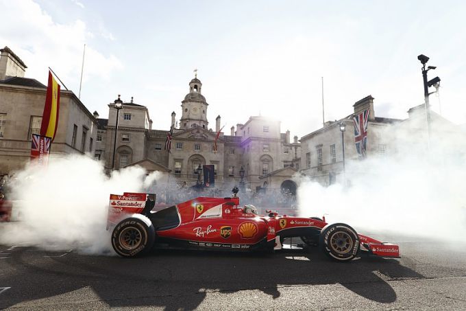 London F1 GP demo Ferrari