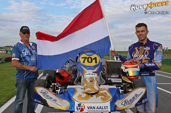 Nederlands kampioen Roy Bakker met vader Hans Bakker
