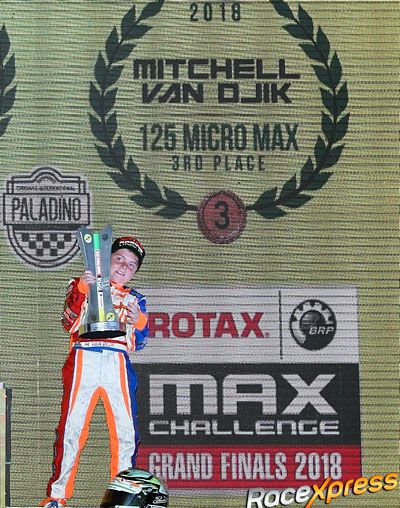 Mitchell van Dijk podium Rotax Max Grand Finals 2018