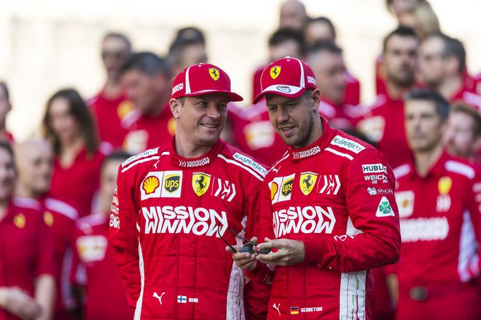 Ferrari F1 Kimi Raikkonen en Sebastian Vettel