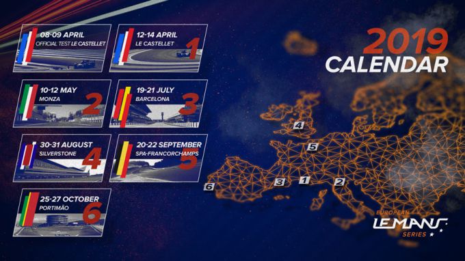 European Le Mans Series 2019 calander
