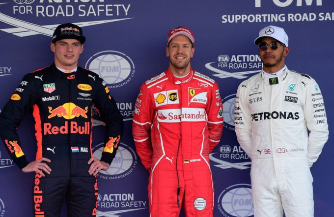 Verstappen, Vettel en Hamilton