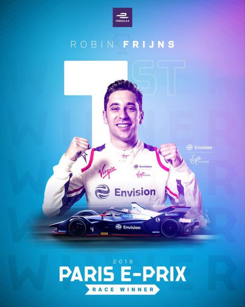 Robin Frijns winnaar Formula E-Prix Parijs 2019