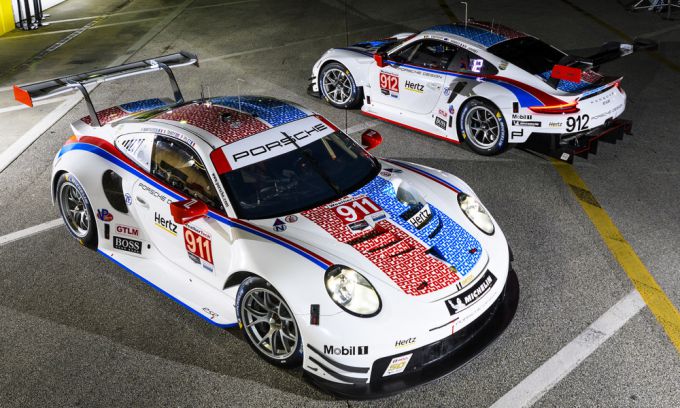 Porsche met speciaal livery naar 24U van Le Mans