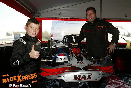 Max Verstappen en vader Jos Verstappen 2008