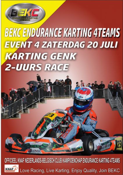 Race 4 van de BEKC Endurance Karting 4Teams op Karting Genk Home of Champions