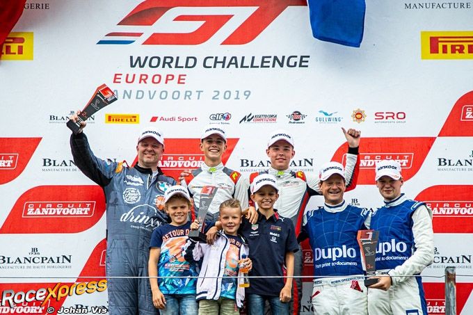 Zege Podium Maxime Oosten en Milan Teekens Supercar Challenge Zandvoort