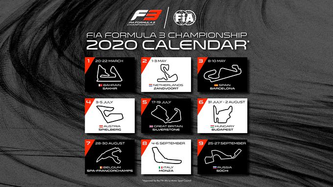 FIA Formule 3 kalender 2020