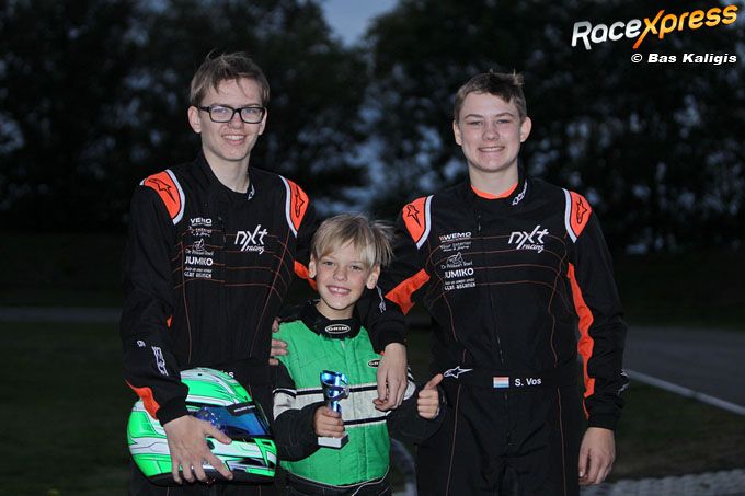 Mika Vos uit Texel Nederlands Kampioen en zijn kartende broertjes Rinse en Senne karting