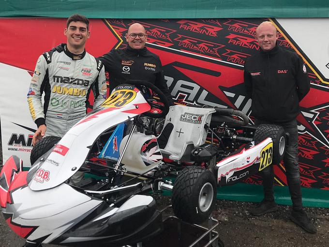 Rinus VeeKay Dirk Honig en Ramon Rietveld karting