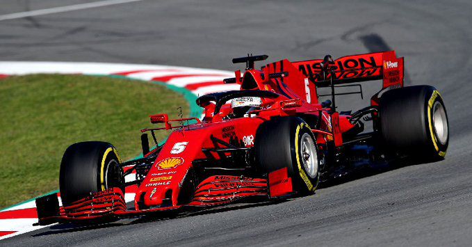 live F1 Barcelona testing Ferrari fast