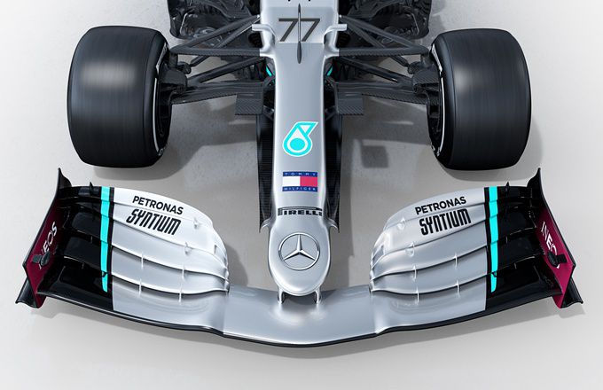 Formula One new Mercedes W11 front wing