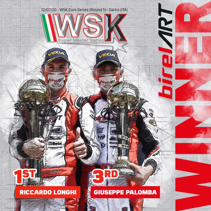 Birel WSK Euro Series Riccardo Longhi P1 in KZ2, Giuseppe Palomba P3