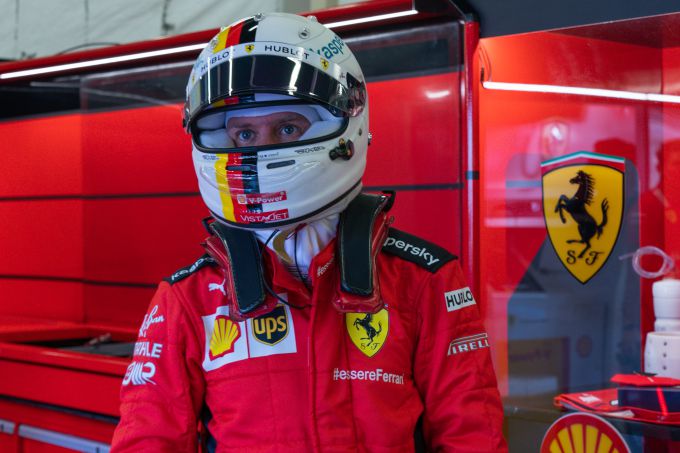 Sebastian Vettel F1 Ferrari niet thuis
