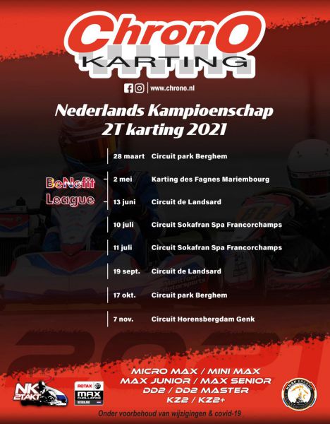 2021 kalender 2 takt chrono karting