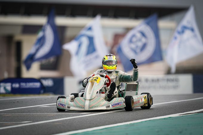 Callum Bradshaw FIA 2020 World Champion in OK CIK FIA Karting World Championship Kartdromo Internacional do Algarve in Portimo