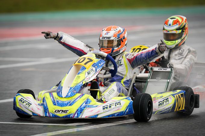 Freddie Slater FIA 2020 World Champion in OK Junior 2020 FIA Karting World Championship Kart�dromo Internacional do Algarve in Portim�o
