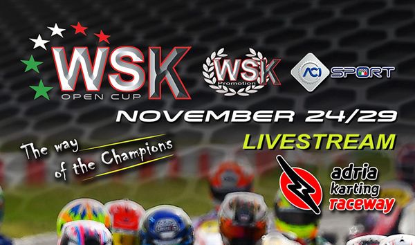 Livestreaming WSK Open Cup Race 1 en 2 Adria Karting Raceway