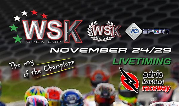 Live-timing WSK Open Cup Race 1 en 2 Adria Karting Raceway