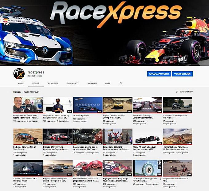 RaceXpress Youtube Channel