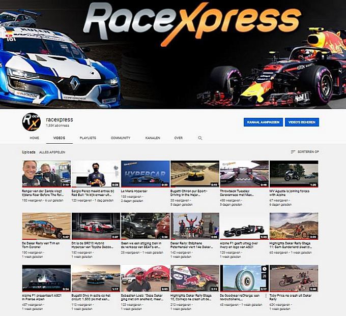 RaceXpress Youtube