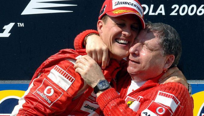 Michael Schumacher en Jean Todt.