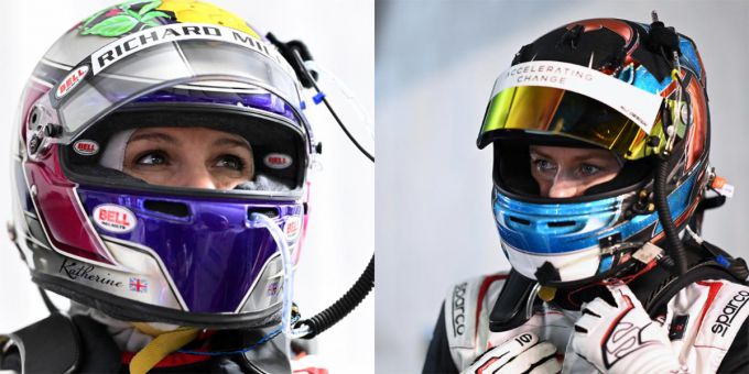 Katherine Legge en Christina Nielsen