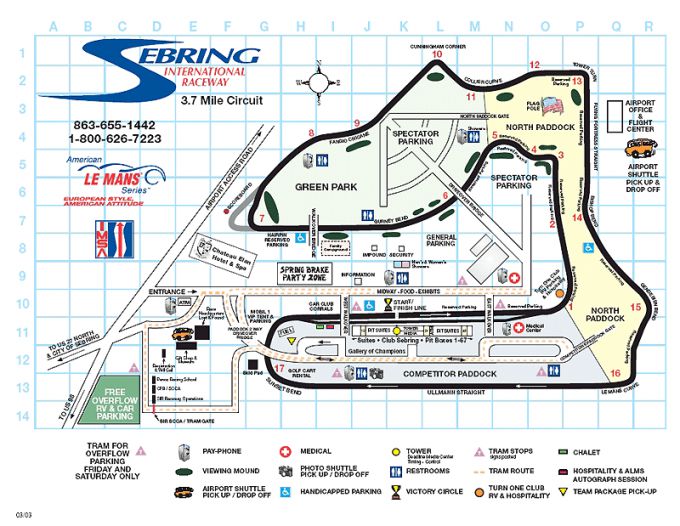 Sebring circuit plattegrond