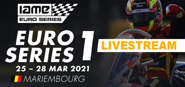 Live streaming 2021 IAME Euro Series Race 1 Karting des Fagnes in Mariembourg
