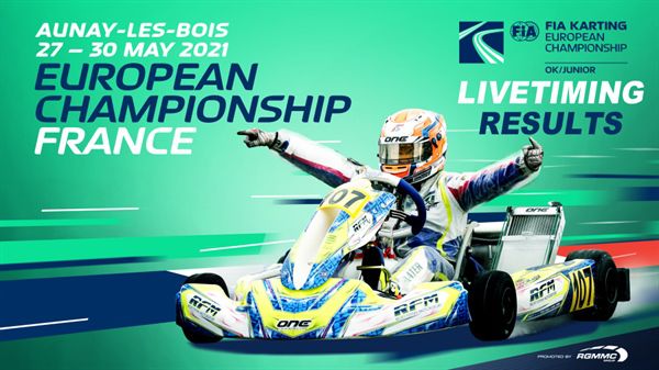 FIA Karting Live-timing: 2021 CIK FIA Karting European Championship - OK en OK Junior Race 2 in Aunay-les-Bois/Essay