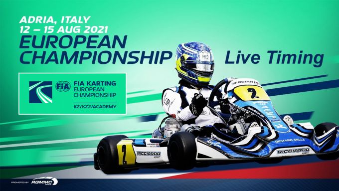 Live timing: Round 2 FIA Karting European Championship KZ/KZ2 and Academy at Adria
