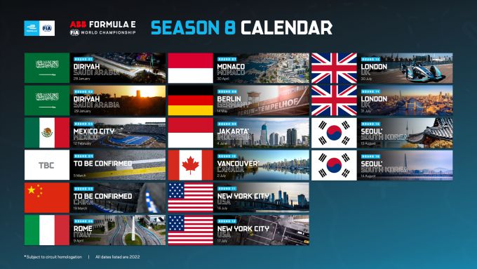 2022 Formula E kalender
